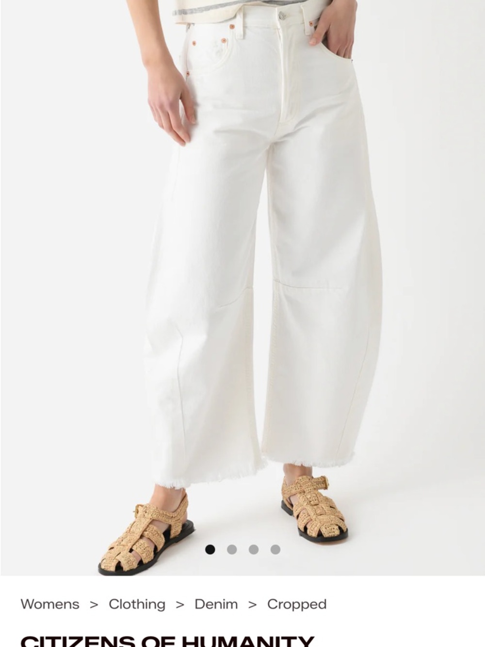 Citizens Of Humanity White Straight-Leg High-Rise Jeans - Picture 5 of 13